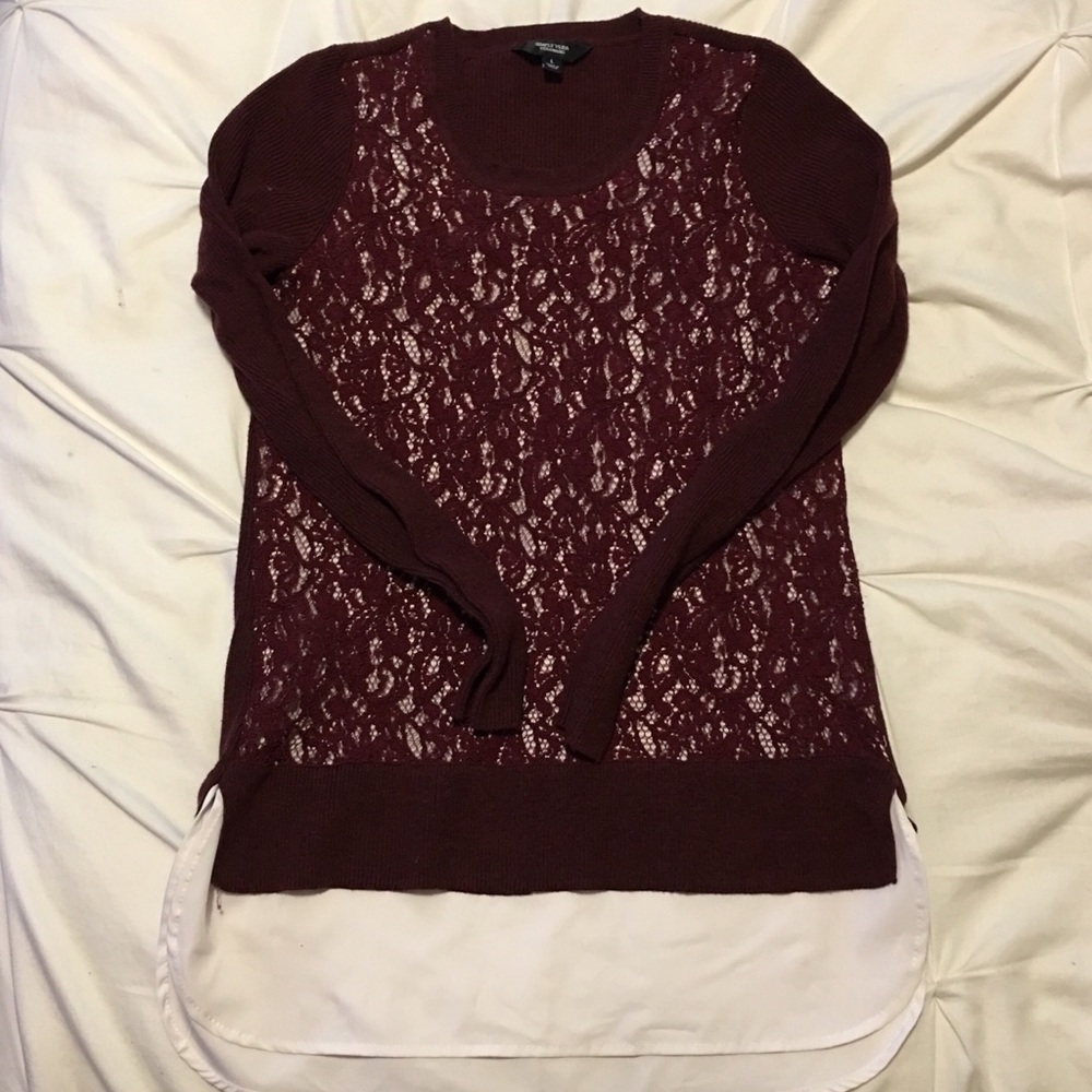 SimplyVers Vera Wang lace-front tunic